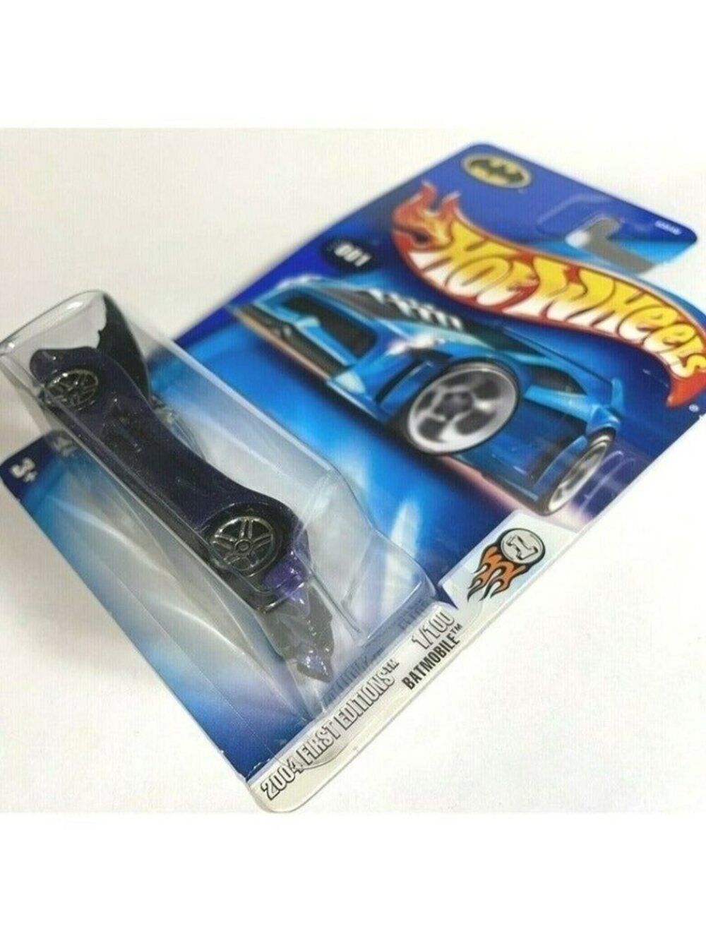 Vintage Die Cast Hot Wheels 2004 BATMOBILE #001 First Editions Car 1/100 Purple - Picture 8 of 9